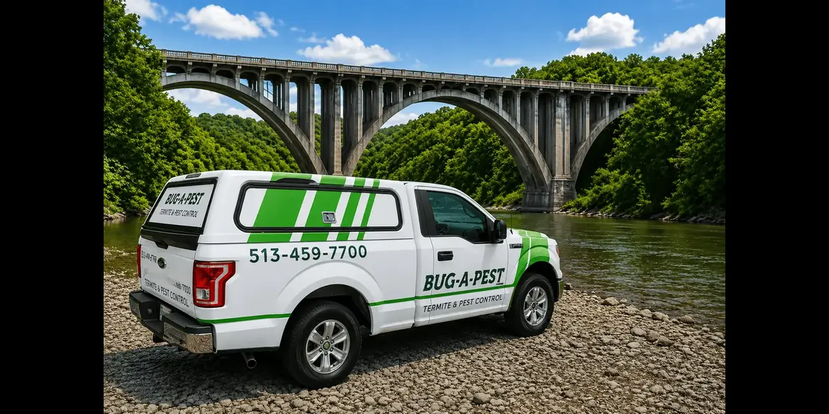 Bug-A-Pest pest control truck serving Loveland and Southwest Ohio